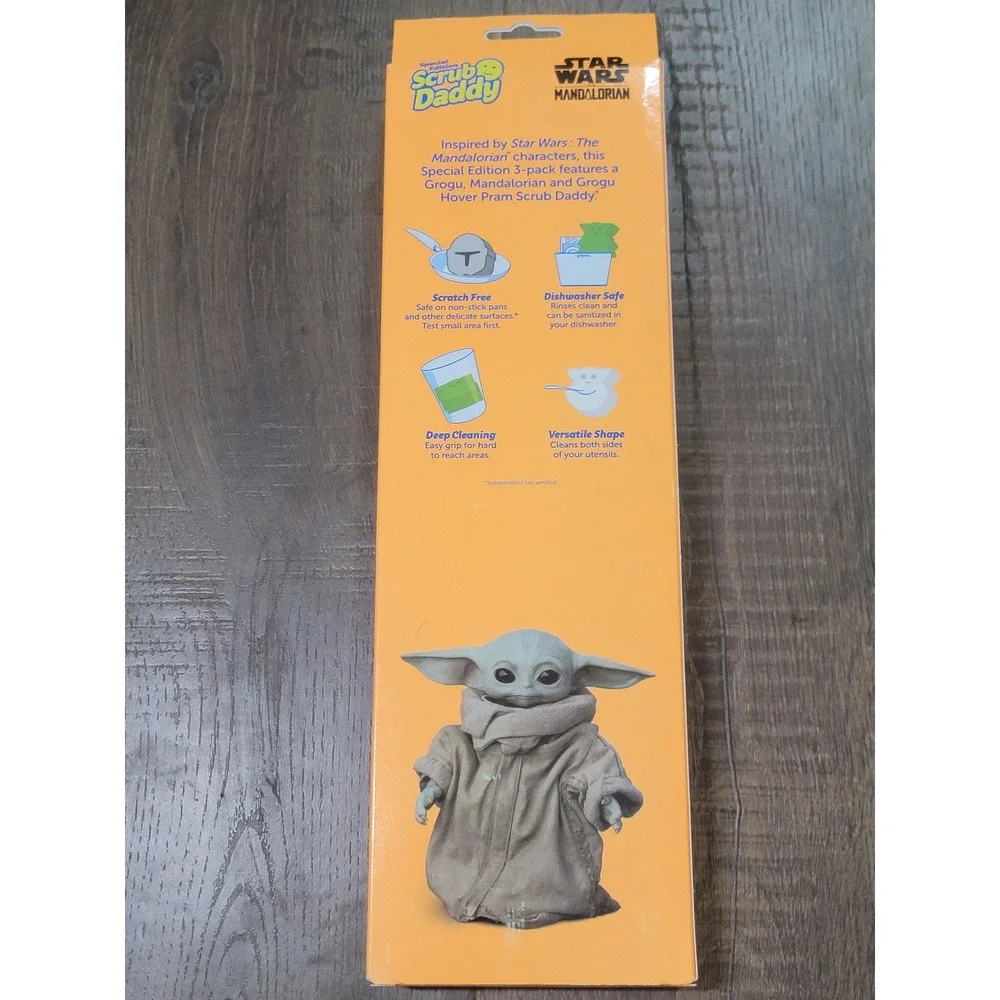 Scrub Daddy Star Wars Mandalorian Special Edition 3-Pack Grogu Mando Sponges NEW